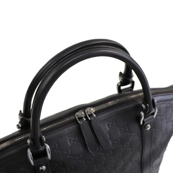 Gucci 2way Tote Shoulder Bag Sima Leather Dark Brown - Picture 3 of 7